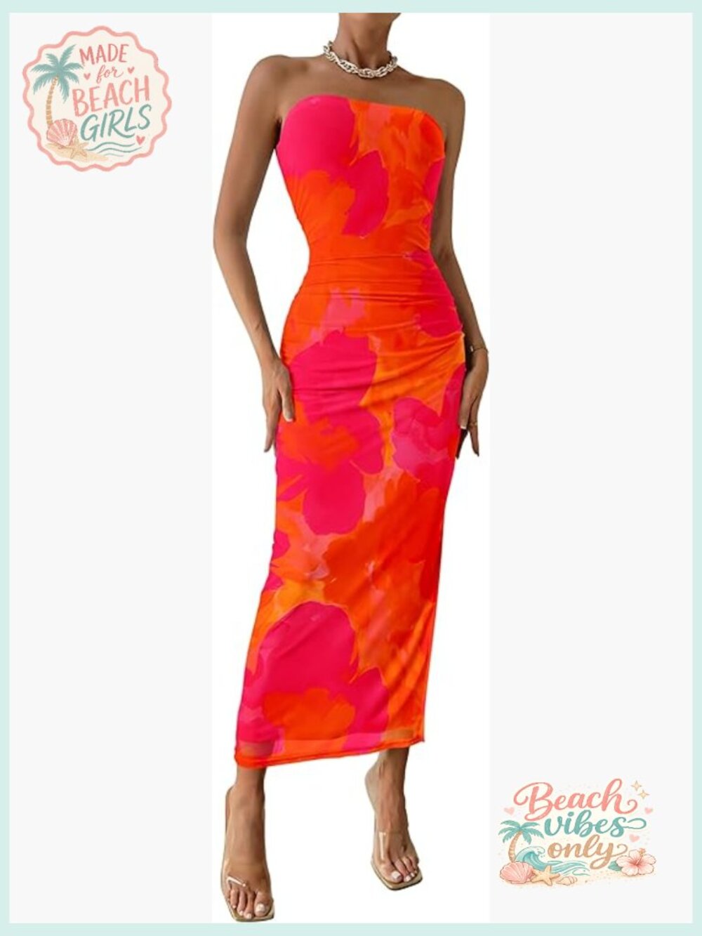 Strapless Tube Top Maxi Bodycon Long Dress Summer Wedding Guest Party